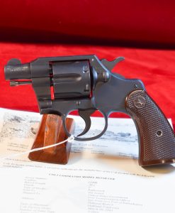 SOLD EXCEPTIONAL & RARE US WWII COLT COMMANDO REVOLVER WITH 2 INCH BARREL, COLT FACTORY LETTER, SHIPPED TO MILITARY INTELLIGENCE, PACIFIC THEATER MARCH,1943, MINT CRISP!