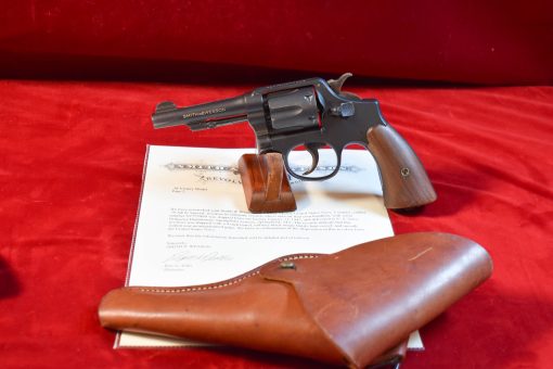 THU SEP 18, EXCEPTIONAL & SCARCE S V MARKED LATE PRODUCTION JAN, 1945 US NAVY ISSUED SMITH & WESSON VICTORY REVOLVER, MINT NEW UN-FIRED! WITH HOLSTER TOO! - Image 1