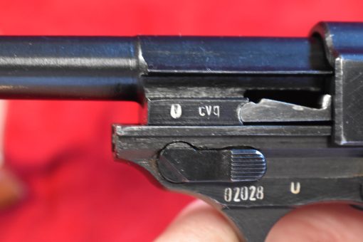 SOLD VERY RARE, VERY LATE WAR  ZERO SERIES CYQ CODE SPREEWERK P.38 PISTOL, "U" MARKED FOR REJECT PARTS, MINT CRISP! - Image 9
