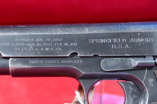 WED OCT 1, VERY CHOICE, VERY RARE SPRINGFIELD ARMORY 1911 US ARMY SERVICE PISTOL, JUNE 1915 PRODUCTION,100% FACTORY ORIGINAL & VERY CRISP! - Image 4