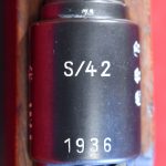 SOLD GERMAN WWII, EARLY 1936 S/42 CODE MAUSER OBERNDORF MADE K98k SERVICE RIFLE, ALL MATCHING, WITH ORIGINAL SLING, PRIVATE RESERVE STOCK!