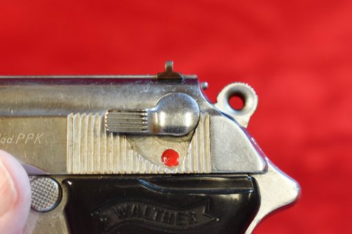 MON OCT 13, EXTREMELY RARE LATE WAR, WALTHER PPK LIGHTWEIGHT DURAL FRAME PISTOL, BRIGHT NICKEL/CHROME STUNNING! - Image 8