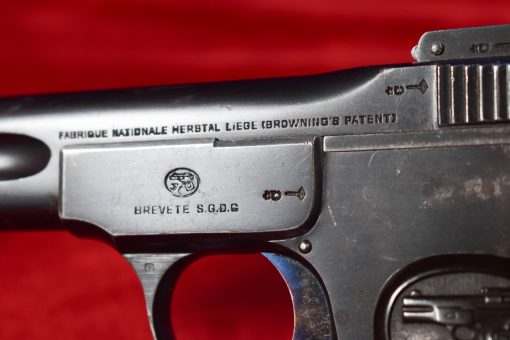 THU OCT 16, VERY CHOICE, FN MODEL 1900 PISTOL, VERY EARLY FIRST YEAR'S PRODUCTION, WITH EARLY FEATURES, WIDELY USED IN WWI, A BEAUTIFUL EXAMPLE! - Image 4