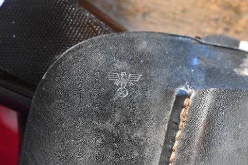 SOLD VERY RARE NAZI POLICE EAGLE/K FNH CODE Cz27 PISTOL, ONLY 1000 MADE! WITH MATCHING NUMBERED POLICE HOLSTER! MINT CRISP EXAMPLE! - Image 11