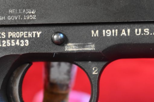 TUE OCT 14, US WWII 1943 PRODUCTION ITHACA 1911A1 US ARMY SERVICE PISTOL, LEND LEASE MARKED, VERY SHARP! - Image 6