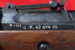 WED OCT 22, RARE GERMAN WWII qve45 CODE, K.43 SEMI AUTOMATIC RIFLE, WITH SLING, MINT SHARP CONDITION