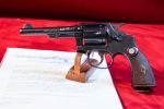 TUE OCT 21, LEND LEASE 1941 SMITH AND WESSON 38/200 BRITISH SERVICE MODEL M & P REVOLVER, VERY SHARP! WITH SMITH LETTER TOO! - Image 2