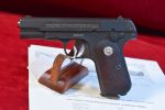 MON NOV 3, RARE US WWII US PROPERTY MARKED 1903 COLT POCKET HAMMERLESS PISTOL, LATE 1944 PRODUCTION, NOT BRITISH PROOFED, MINTY! WITH COLT LETTER TOO!