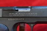 MON NOV 3, RARE US WWII US PROPERTY MARKED 1903 COLT POCKET HAMMERLESS PISTOL, LATE 1944 PRODUCTION, NOT BRITISH PROOFED, MINTY! WITH COLT LETTER TOO! - Image 5
