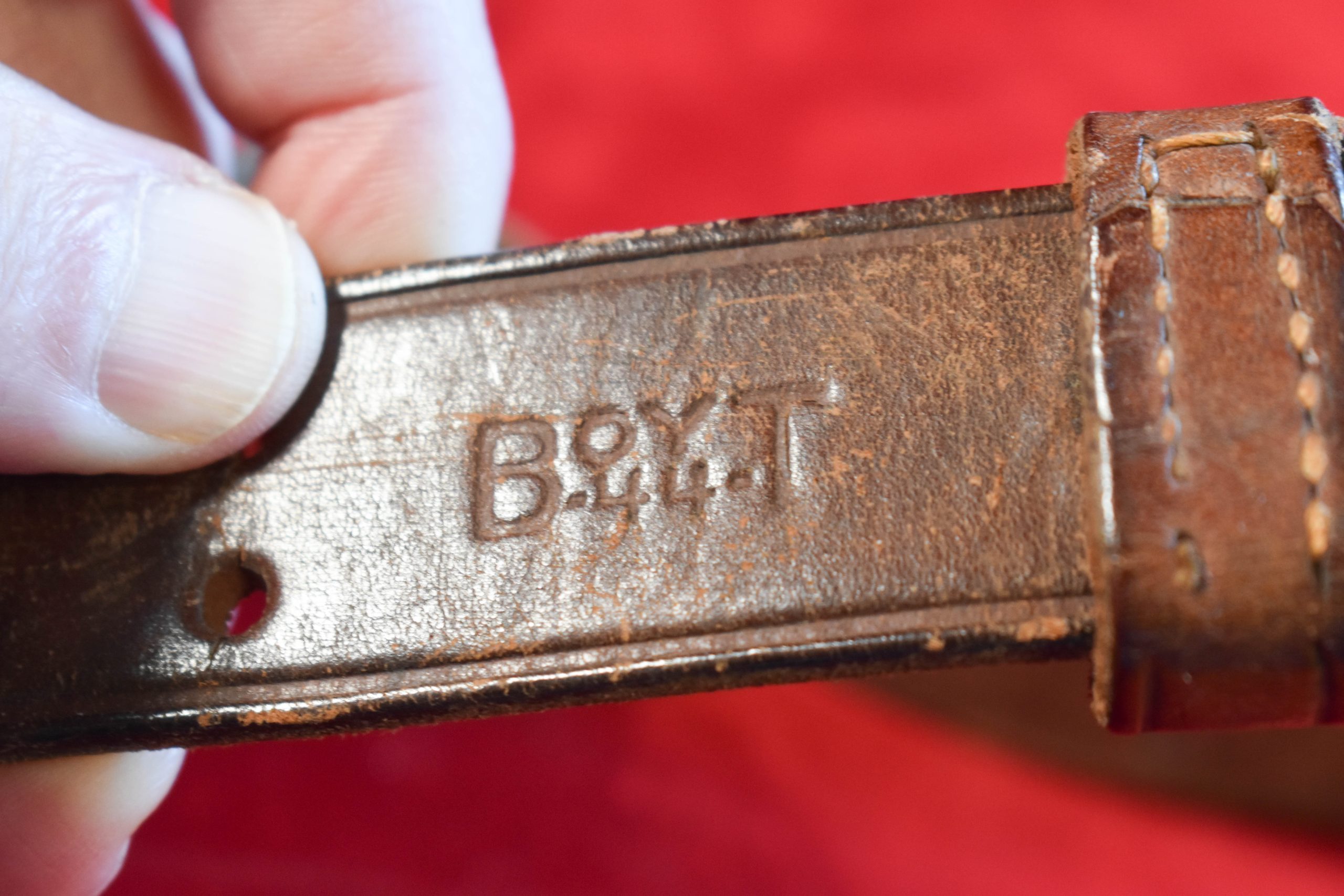 44slingboyt-2 US WWII BoyT-44 LEATHER M1 GARAND SLING EXCELLENT - Image 1