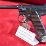 THU NOV 6, JAPANESE WWII TYPE 14 NAMBU PISTOL, JAN 1932 TOKYO ARSENAL PRODUCTION, BROPUGHT BACK BY NAVY SEABEE BATTALION 104, COMBAT SALTY!