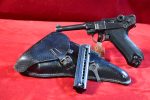 TUE NOV 18, GERMAN WWII, MAUSER byf41 P.08 BLACK WIDOW LUGER, FULL RIG WITH RARE PIGSKIN HOLSTER, ALL YOU NEED IN A NAZI LUGER!