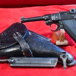 TUE DEC 16, EXCEPTIONAL, AWESOME FULLY RIGGED OUT GERMAN WWII,  byf 42 “BLACK WIDOW” P.08 LUGER PISTOL, RARE DLU 1942 PIGSKIN HOLSTER TOO! ALL YOU NEED IN A NAZI LUGER!