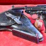 MON DEC 29, EXCEPTIONAL WALTHER ac 41 P.38 PISTOL, SCARCE “g” BLOCK 2nd VARIATION, 2 MATCHING MAG, MINT CRISP FULL RIG!