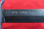 WED DEC 10, US WWII VERY RARE CASE 1943 BLADE MARKED, M3 FIGHTING KNIFE & M8 SCABBARD,