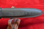TUE DEC 9, US WWII VERY RARE AERIAL BLADE MARKED, M3 FIGHTING KNIFE & M8 SCABBARD, - Image 3
