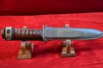WED DEC 10, US WWII VERY RARE BOKER BLADE MARKED, M3 FIGHTING KNIFE & M8 SCABBARD, MINT COLLECTOR GRADE! - Image 2