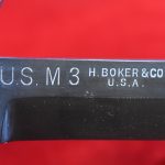 WED DEC 10, US WWII VERY RARE BOKER BLADE MARKED, M3 FIGHTING KNIFE & M8 SCABBARD, MINT COLLECTOR GRADE!