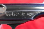 TUE DEC 30, SPECTACULARLY RARE 1938 WALTHER PP PISTOL, MARKED TO THE SECURITY FORCE AT BSW,(Berlin-Suhler-Waffen und Fahrzeugwerke), FULLY DOCUMENTED VET WAR TROPHY, MINT STUNNING AND UN-OBTAINABLE! - Image 5