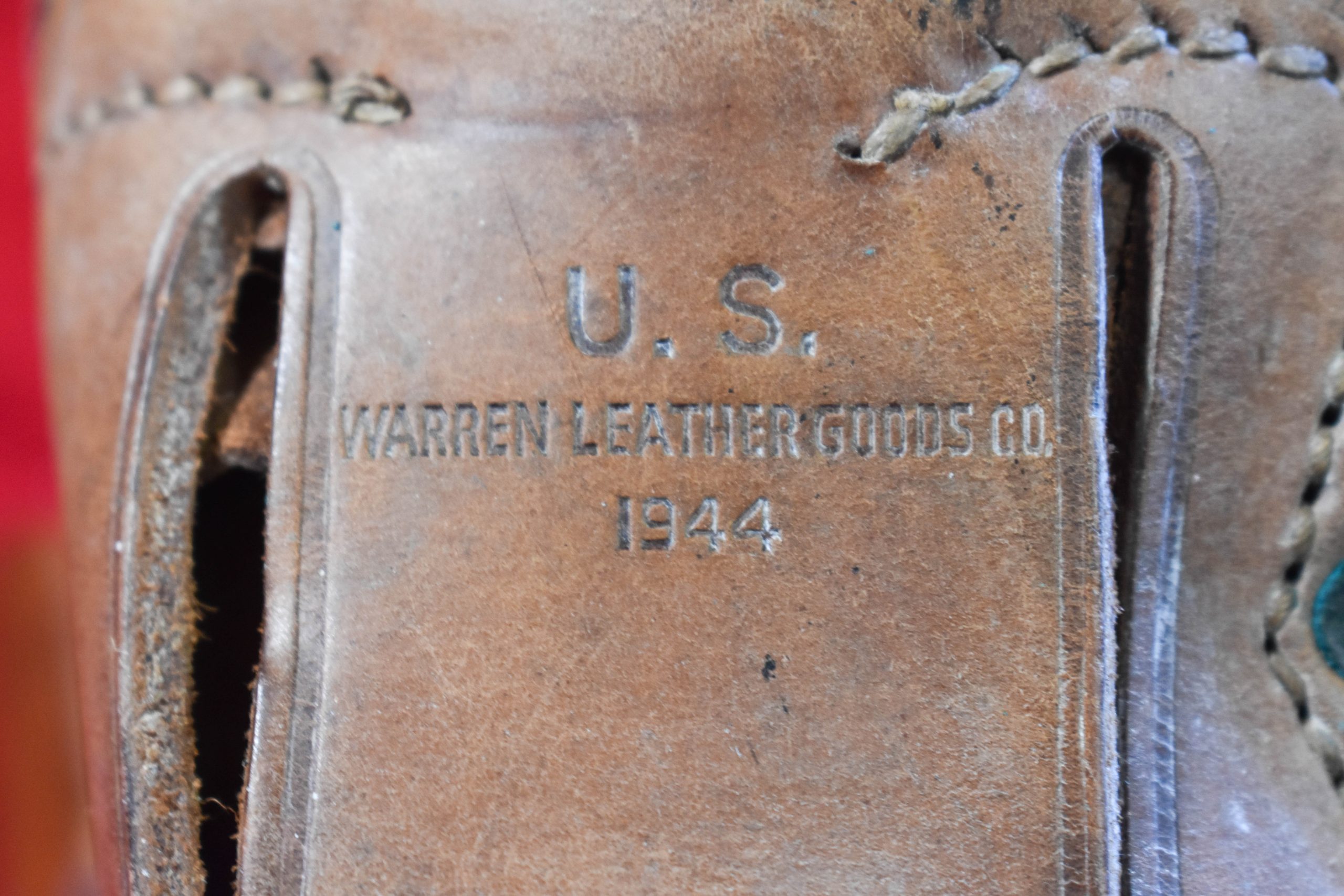 H6-2 US WWII 1944 WARREN LEATHER GOODS M1916 HOLSTER FOR THE 1911A1 PISTOL, MINT! - Image 1