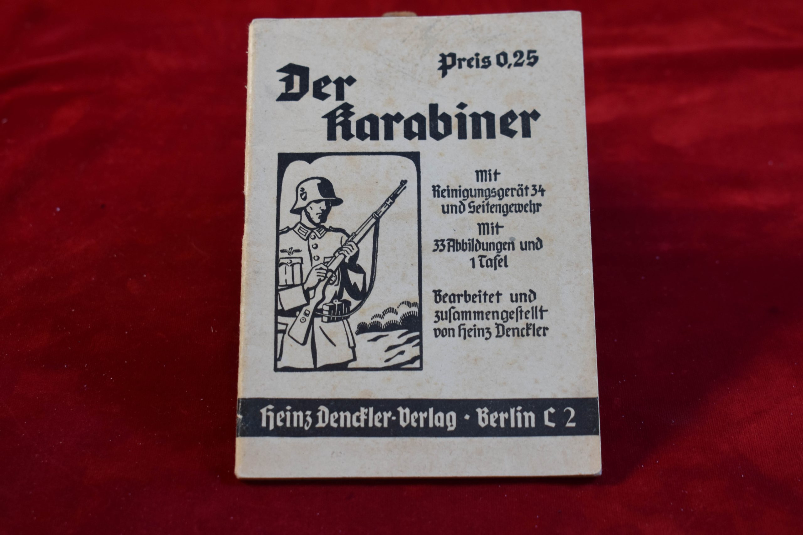 KARBOOK-1 SOLD STOCKING STUFFER THURSDAY! RARE GERMAN WWII VERLAG MANUAL FOR THE MAUSER K98K RIFLE - Image 1