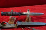 WED DEC 10, US WWII VERY RARE KINFOLKS BLADE MARKED, M3 FIGHTING KNIFE & M8 SCABBARD, - Image 4