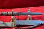 WED DEC 10, US WWII VERY RARE PAL BLADE MARKED, M3 FIGHTING KNIFE & M8 SCABBARD, MINT COLLECTOR GRADE! - Image 4