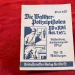 SOLD STOCKING STUFFER THURSDAY! RARE GERMAN WWII VERLAG MANUAL FOR THE WALTHER PP & PPK PISTOLS