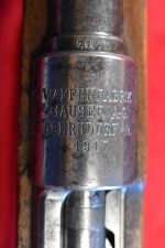 SOLD  VERY CHOICE, GERMAN WWI 1917 MAUSER OBERNDORF MADE GEWEHR 98 SERVICE RIFLE, ALL MATCHING AND VERY SHARP! - Image 4