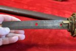 TUE JAN 6, CHOICE, EARLY WWII ERA JAPANESE ARMY OFFICERS SHIN GUNTO SWORD, 27 INCH BLADE WITH FLAMBOYANT TEMPER, HAND FORGED BY SUKEMITSU, 1850-60 - Image 5