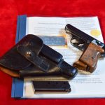 FRI JAN 23, EXTREMELY RARE & COMPLETELY DOCUMENTED WALTHER PPK PISTOL, MARKED & NAMED TO THE GEMEINDEPOLIZEI FOR THE TOWN OF GOSLAR, 1 OF 2 KNOWN, MINT CRISP FULL RIG! 2 MATCHING MAGS!