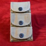 SCARCE US WWI 1918 LONG MARKED TRIPLE HALF MOON CLIP POUCH FOR THE M 1917 REVOVLERS