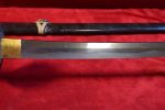 THU FEB 19, VERY CHOICE, WWII IMPERIAL JAPANESE NAVAL OFFICERS KAI GUNTO SWORD, WITH FAMILY MON, BEAUTIFUL TEMPER LINE! - Image 10