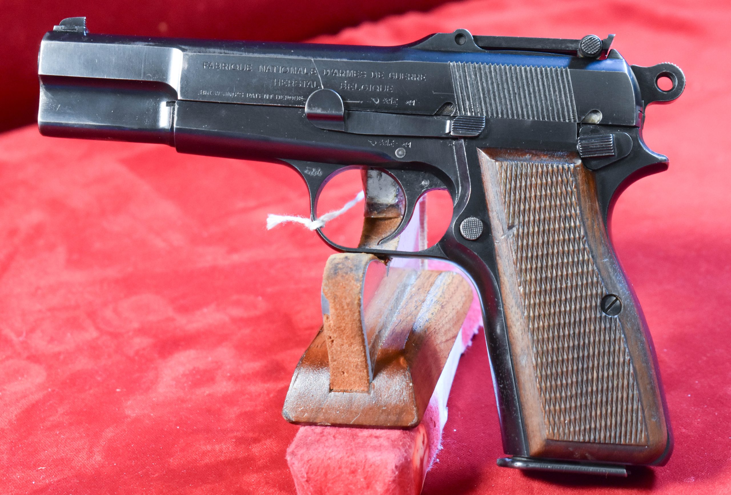 SLOTANGE-1 MON FEB 23, EXCEPTIONAL, IMPORTANT & ULTRA RARE NAZI SLOTTED TANGENT FN/BROWNING HIGH POWER PISTOL, WaA613 INSPECTED, SUB-VARIANT 1, NOV, 1940, MINT CRISP STUNNING! - Image 1