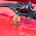 MON FEB 2, EXTREMELY RARE BRITISH OFFICER PURCHASED 1915 COMMERCIAL BRITISH WWI WEBLEY MARK VI SERVICE REVOLVER, IN ORIGINAL .455 WEBLEY CALIBER, YOUR BEST FRIEND IN THE TRENCH!