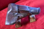 SCARCE MAKER, dla 44 CODED (KARL BARTH, WALDBROHL) TAN FN HIGH POWER HOLSTER, VERY SHARP!