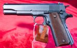 TUE MAR 10, EXCEPTIONAL, US WWII REMINGTON RAND 1911A1 US ARMY SERVICE PISTOL, 2ND SLIDE LOGO, DU LITE FINISH, AUGUST,1943 PRODUCTION, MINT CRISP STUNNING!