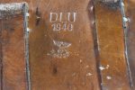MON MAR 9, MINT CONDITION! 1940 DATED, DLU 1940 (EWALD LUNESCHLOSS, SOLIGEN) TAN TROPICAL AFRIKA CORPS/ LUFTWAFFE HARDSHELL LUGER HOLSTER, VERY RARE!