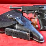 TUE MAR 10, EXCEPTIONAL, WALTHER ac 42 CODE P.38 PISTOL, EARLY “b” BLOCK, 1 MATCHING MAG, SCREAMER gcx 1942 HOLSTER, MINT CRISP STUNNING RIG!