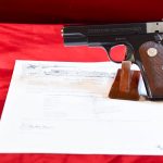 MON APR 13, EXCEPTIONAL &, EXTREMELY RARE & SELDOM SEEN, US WWII COLT M1908 U.S. PROPERTY MARKED GENERAL OFFICER’S PISTOL, MINT NEW CONDITION! WITH COLT LETTER TOO!