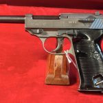 SOLD  EXCEPTIONAL & ULTRA RARE byf 44 P.38 PISTOL, NAZI POLICE “EAGLE/F” DUAL TONE, ONLY 1500 MADE, MINT CRISP STUNNING!