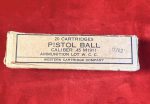 THUR APRIL 30, ORIGINAL WW2 ERA WESTERN CARTRIDGE CO. CALIBER .45 M1911 PISTOL BALL AMMO BOX/20 SEALED!!!