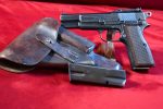 MON APR 6, IMPORTANT & ULTRA RARE NAZI SLOTTED TANGENT FN/BROWNING HIGH POWER PISTOL, WaA613 INSPECTED, SUB-VARIANT 1, NOV, 1940, FULL RIG WITH jor 1941 HOLSTER & 2 WaA613 MAGS TOO!