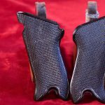 SPRING CLEANING: RARE PAIR OF REDDISH BROWN KRIEGHOFF LUGER GRIPS