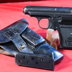 MON MAY 4, RARE SAUER BEHORDEN PISTOL, NAZI ERA PRUSSIAN STATE POLICE ISSUE, “STARBURST K” MARKED, FULL RIG, VERY SHARP!