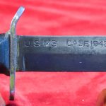 US WWII VERY RARE CASE 1943 BLADE MARKED, M3 FIGHTING KNIFE & M8 SCABBARD,