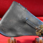 ORIGINAL FN 1922 DUTCH LEATHER HOLSTER WITH CLEANING ROD! NAZI MODIFIED BELT LOOP TOO!