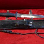 SCARCE 1984 GERBER MRK II KNIFE AND SCABBARD, NICE