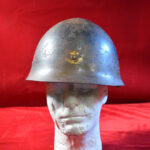 WED JUN 10, JAPANESE NAVY/SNLF TYPE 90 HELMET, WITH LINER & FULL CHINSTRAPS TOO!