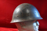 WED JUN 10, JAPANESE NAVY/SNLF TYPE 90 HELMET, WITH LINER & FULL CHINSTRAPS TOO! - Image 4
